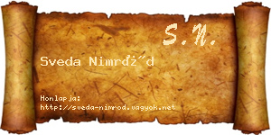 Sveda Nimród névjegykártya